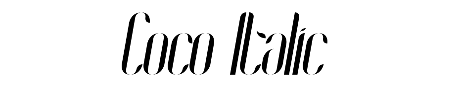 Coco Italic Yazı tipi ücretsiz indir